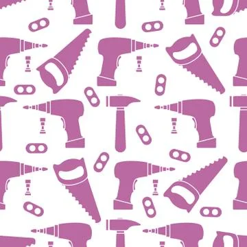 Vector seamless pattern kid toy tools childhood Illustrazione stock