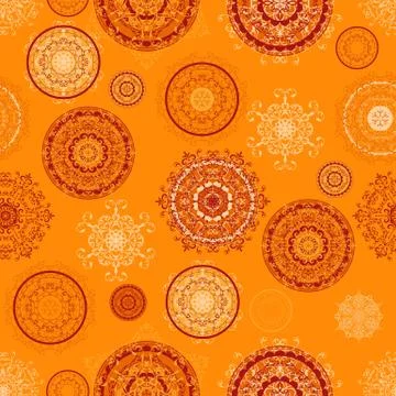 Vector seamless pattern with lacy elements Stock Illustration