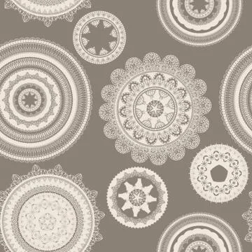 Vector seamless pattern with lacy napkins Illustrazione stock