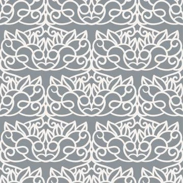 Vector Seamless Pattern. Laser Cut Template Stock Illustration