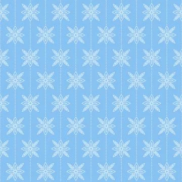 Vector seamless pattern with leaves and petals Stock Illustration