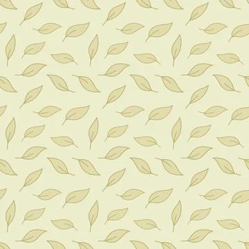 Vector seamless pattern with leaves. Floral print Stock Illustration