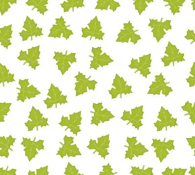 Vector Seamless pattern with leaves. Stock Illustration