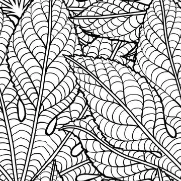 Vector seamless pattern of leaves Illustrazione stock