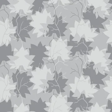 Vector seamless pattern of leaves Stock Illustration