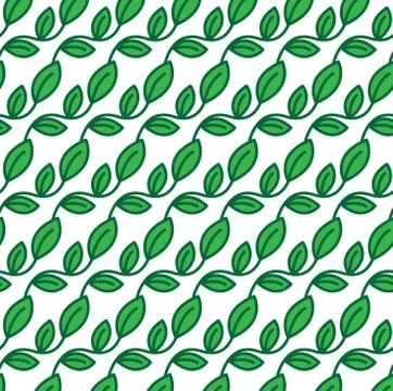 Vector seamless pattern with leaves Stock Illustration