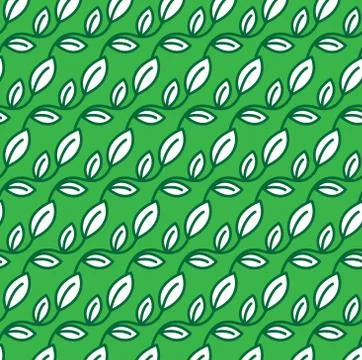 Vector seamless pattern with leaves Stock Illustration