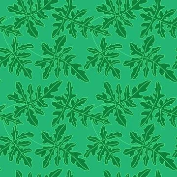 Vector seamless pattern with leaves, repeatable minimalistic background. Repe イラスト素材
