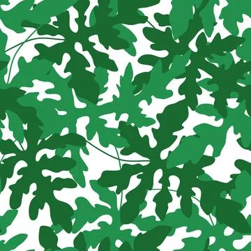 Vector seamless pattern with leaves, repeatable minimalistic background. Repe Stock Illustration