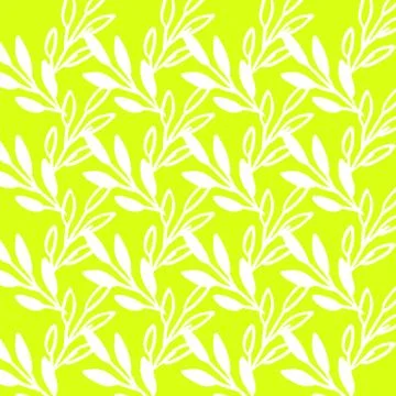 Vector Seamless pattern leaves yellow white color, Botanical Floral Decoration Stock Illustration