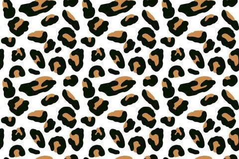 Vector seamless pattern. Leopard black and white skin texture Illustrazione stock