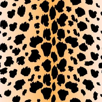 Vector seamless pattern with leopard fur texture. Repeating leopard fur backg Stock Illustration