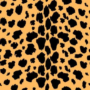 Vector seamless pattern with leopard fur texture. Repeating leopard fur backg 스톡 일러스트