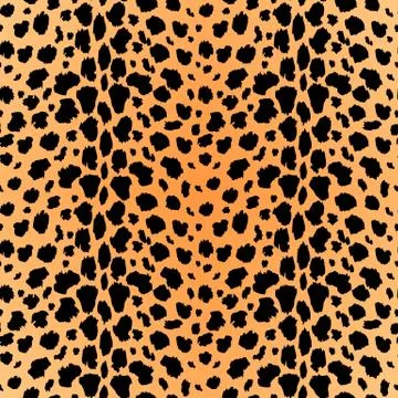 Vector seamless pattern with leopard fur texture. Repeating leopard fur backg Stock Illustration