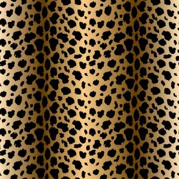Vector seamless pattern with leopard fur texture. Repeating leopard fur backg Stock Illustration
