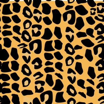 Vector seamless pattern with leopard fur texture. Repeating leopard fur backg Illustrazione stock