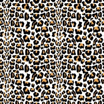 Vector seamless pattern with leopard fur texture. Repeating leopard fur bac.. Stock Illustration