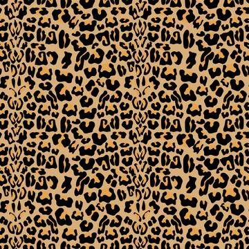 Vector seamless pattern with leopard fur texture. Repeating leopard fur bac.. Stock Illustration