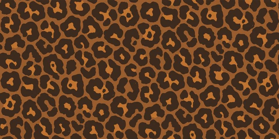 Vector seamless pattern of leopard print. Seamless pattern of jaguar skin. Stock Illustration