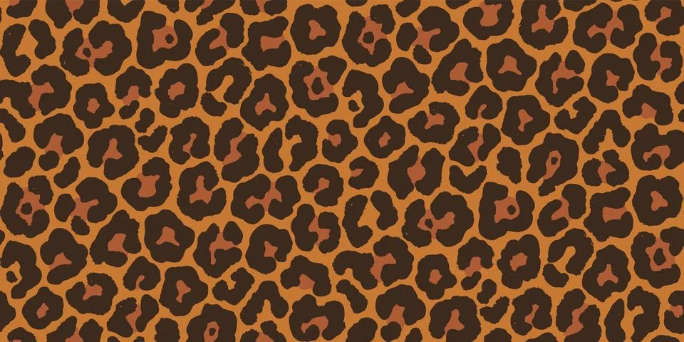 Vector seamless pattern of leopard print. Seamless pattern of jaguar skin. Stock Illustration