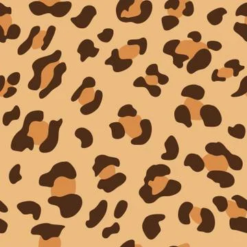 Vector seamless pattern - leopard skin Stock Illustration