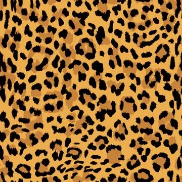 Vector seamless pattern. Leopard skin texture Illustrazione stock
