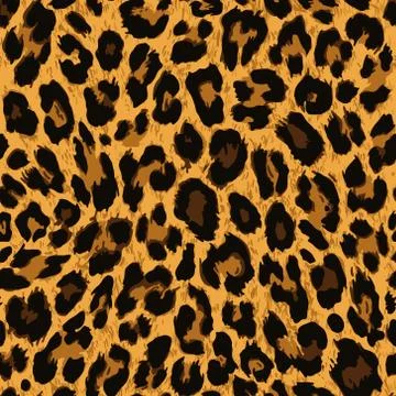 Vector seamless pattern. Leopard skin texture Stock Illustration