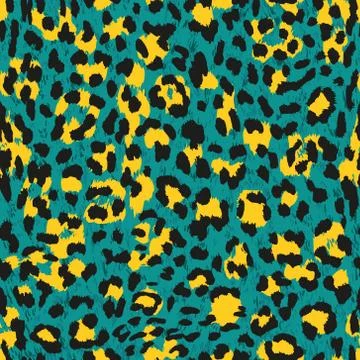 Vector seamless pattern. Leopard skin texture Stock Illustration