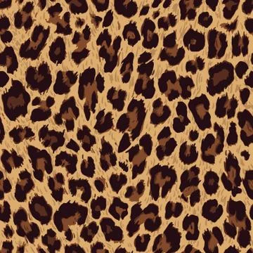 Vector seamless pattern. Leopard skin texture Illustrazione stock