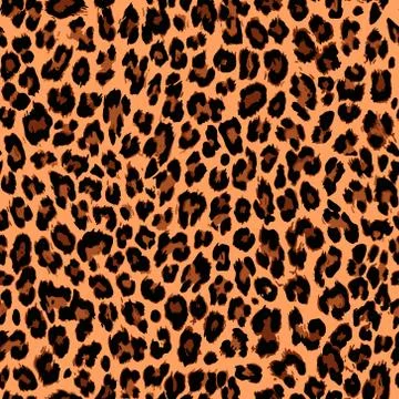 Vector seamless pattern. Leopard skin texture Illustrazione stock