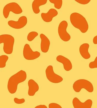 Vector seamless pattern of leopard spot fur print Stock Illustration