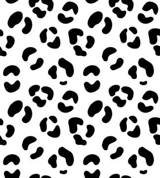 Vector seamless pattern of leopard spots fur print Stock Illustration
