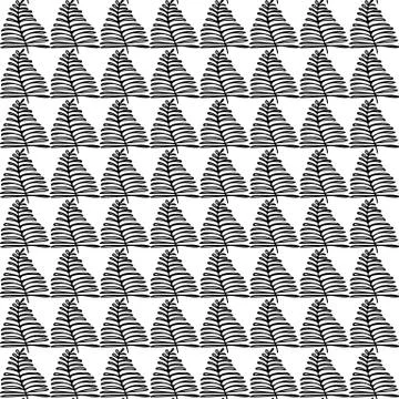 Vector seamless pattern. Linear graphic design. Floral linear background Stock Illustration