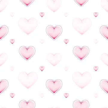 Vector seamless pattern linear heart. Valentine's Day. Love. 스톡 일러스트