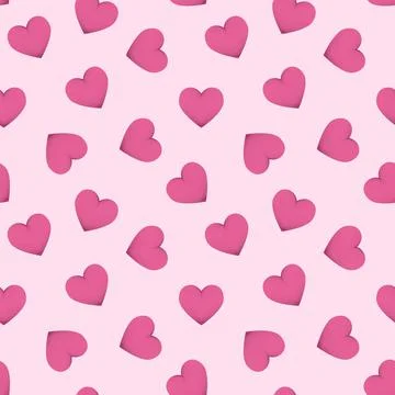 Vector seamless pattern linear heart. Valentine's Day. Love. 스톡 일러스트