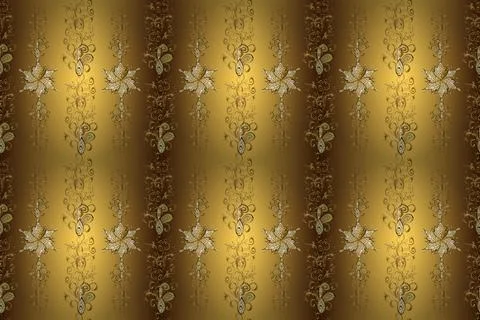 Vector. Seamless pattern. Lined tiled motif over colored background with curls s Stock Illustration