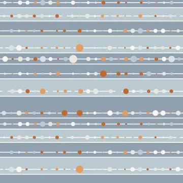 Vector seamless pattern with lines and dot Illustrazione stock