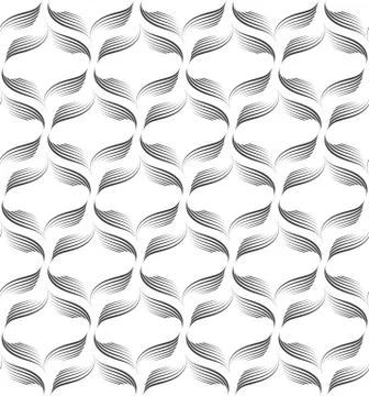 Vector seamless pattern of lines drawn by a black pen isolated on white Stock-Illustration