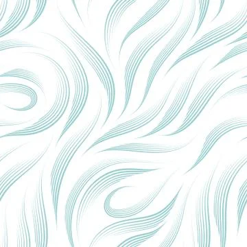 Vector seamless pattern of lines drawn with a pen in blue isolated on a white Stock Illustration