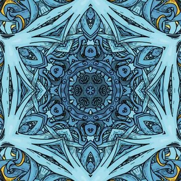 Vector seamless  pattern in mandala style 스톡 일러스트