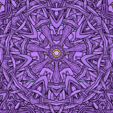 Vector seamless  pattern in mandala style Stock Illustration