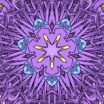 Vector seamless  pattern in mandala style Illustrazione stock