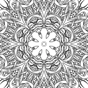 Vector seamless pattern in mandala style 스톡 일러스트