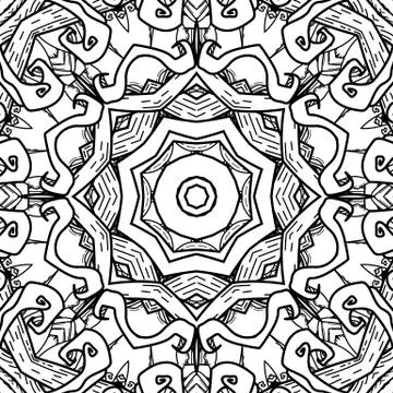 Vector seamless pattern in mandala style Illustrazione stock