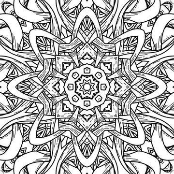 Vector seamless pattern in mandala style Stock Illustration