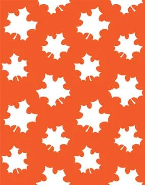 Vector seamless pattern of maple leaves silhouette Illustrazione stock