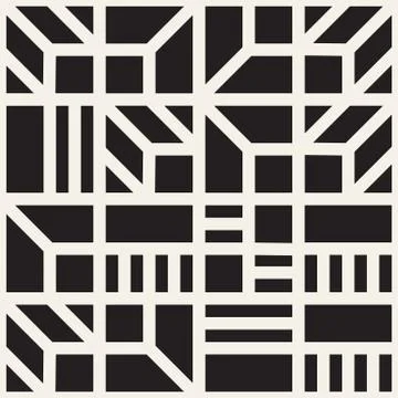 Vector seamless pattern. Mesh repeating texture. Linear grid with chaotic s.. Illustrazione stock