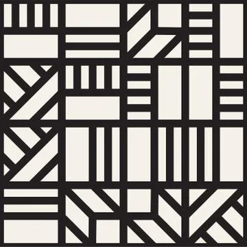 Vector seamless pattern. Mesh repeating texture. Linear grid with chaotic s.. Stock Illustration