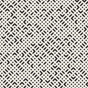 Vector seamless pattern. Mesh repeating texture. Linear grid with chaotic s.. 스톡 일러스트