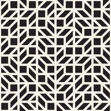 Vector seamless pattern. Mesh repeating texture. Linear grid with chaotic s.. 스톡 일러스트